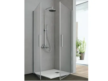 LINE - Crystal shower cabin with two shutter doors by Gruppo Geromin - view 2